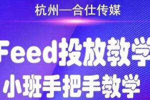 合仕传媒Feed投放教学，手把手教学，开车烧钱必须自己会