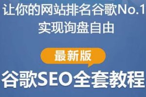 谷歌SEO实战教程：如何让你的网站在谷歌排名第一，内容从入门到高阶，适合个人及团队