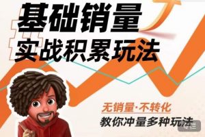 内功丨淘系基础销量实战积累玩法，无销量·不转化，教你冲量多种玩法