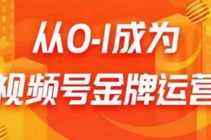 从0-1成为视频号金牌运营，微信运营/账号内容/选品组货/直播全案/起号策略，我们帮你在视频号赚到钱