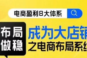 八大体系布局篇·布局做稳，成为大店的电商布局线上课