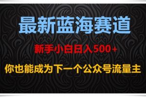 最新蓝海赛道，新手小白日入500+，你也能成为下一个公众号流量主【揭秘】