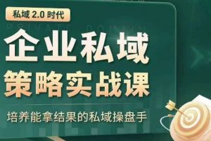 私域2.0时代：企业私域策略实战课，培养能拿结果的私域操盘手